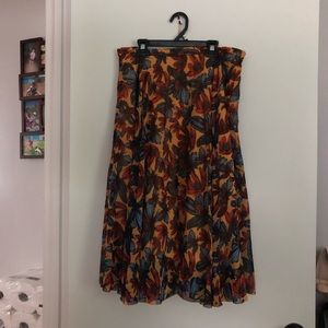 Topshop midi pleated skirt